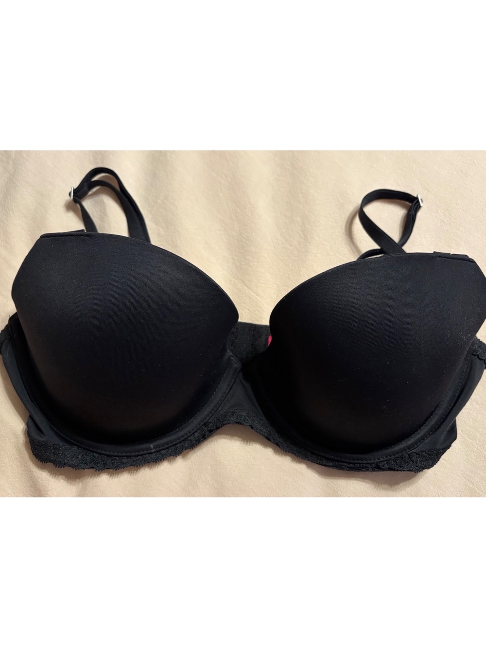 PINK Victoria's Secret Black Smooth Total Sweetheart Demi